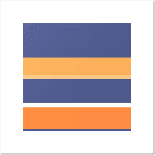 A pleasant combo of Purple Navy, White, Topaz, Rajah and Royal Orange stripes. Posters and Art